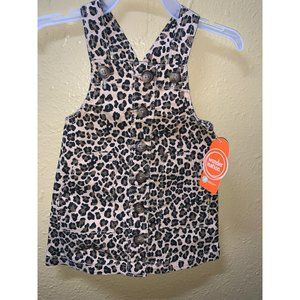 Wonder nation. Tan leopard print jumper dress sz 12 months
